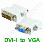 Купити перехідник DVI-І 24+5pin (штекер) на VGA (гніздо) в магазині ElectroCom Дніпро 0688375050