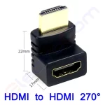 Купити перехідник кутовий 270° HDMI (штекер) - HDMI (гніздо) в магазині ElectroCom Дніпро 0688375050