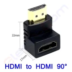 Купити перехідник кутовий 90° HDMI (штекер) - HDMI (гніздо) в магазині ElectroCom Дніпро 0688375050