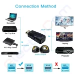 Купити Відеоконвертер HDMI (штекер) в VGA (гніздо), + звук, mini в магазині ElectroCom Дніпро 0688375050