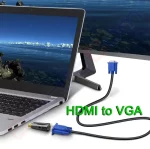 Купити Відеоконвертер HDMI (штекер) в VGA (гніздо), + звук, mini в магазині ElectroCom Дніпро 0688375050