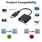 Купити Відеоконвертер DisplayPort (штекер) в DVI-I (гніздо), кабель 10 см в магазині ElectroCom Дніпро 0688375050