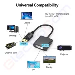 Купити Відеоконвертер DisplayPort (штекер) в DVI-I (гніздо), кабель 10 см в магазині ElectroCom Дніпро 0688375050