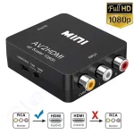 Купити Відеоконвертер AV RCA (гніздо) в HDMI (гніздо), звук, box в магазині ElectroCom Дніпро 0688375050