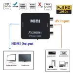 Купити Відеоконвертер AV RCA (гніздо) в HDMI (гніздо), звук, box в магазині ElectroCom Дніпро 0688375050