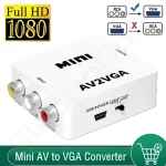 Купити Відеоконвертер AV RCA (гніздо) в VGA (гніздо), звук, box в магазині ElectroCom Дніпро 0688375050