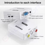 Купити Відеоконвертер AV RCA (гніздо) в VGA (гніздо), звук, box в магазині ElectroCom Дніпро 0688375050