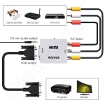 Купити Відеоконвертер AV RCA (гніздо) в VGA (гніздо), звук, box в магазині ElectroCom Дніпро 0688375050