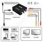 Купити Відеоконвертер HDMI (гніздо) в AV RCA (гніздо), звук, box в магазині ElectroCom Дніпро 0688375050