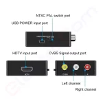 Купити Відеоконвертер HDMI (гніздо) в AV RCA (гніздо), звук, box в магазині ElectroCom Дніпро 0688375050