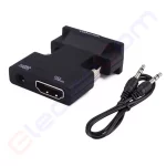 Купити Відеоконвертер HDMI (гніздо) в VGA (штекер), звук, + аудіокабель в магазині ElectroCom Дніпро 0688375050