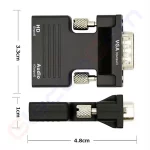 Купити Відеоконвертер HDMI (гніздо) в VGA (штекер), звук, + аудіокабель в магазині ElectroCom Дніпро 0688375050