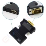 Купити Відеоконвертер HDMI (гніздо) в VGA (штекер), звук, + аудіокабель в магазині ElectroCom Дніпро 0688375050