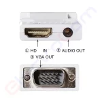 Купити Відеоконвертер HDMI (гніздо) в VGA (штекер), звук, + аудіокабель в магазині ElectroCom Дніпро 0688375050