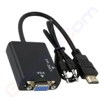 Купити Відеоконвертер HDMI (штекер) в VGA (гніздо), звук, кабель 10 см в магазині ElectroCom Дніпро 0688375050