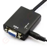 Купити Відеоконвертер HDMI (штекер) в VGA (гніздо), звук, кабель 10 см в магазині ElectroCom Дніпро 0688375050