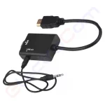 Купити Відеоконвертер HDMI (штекер) в VGA (гніздо), звук, кабель 10 см в магазині ElectroCom Дніпро 0688375050