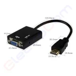 Купити Відеоконвертер HDMI (штекер) в VGA (гніздо), звук, кабель 10 см в магазині ElectroCom Дніпро 0688375050