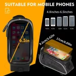 Купити велосумку на раму West Biking з відсіком для смартфона до 6.5", козирок, чорна в магазині ElectroCom Дніпро 0688375050