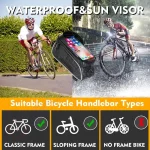 Купити велосумку на раму West Biking з відсіком для смартфона до 6.5", козирок, чорна в магазині ElectroCom Дніпро 0688375050